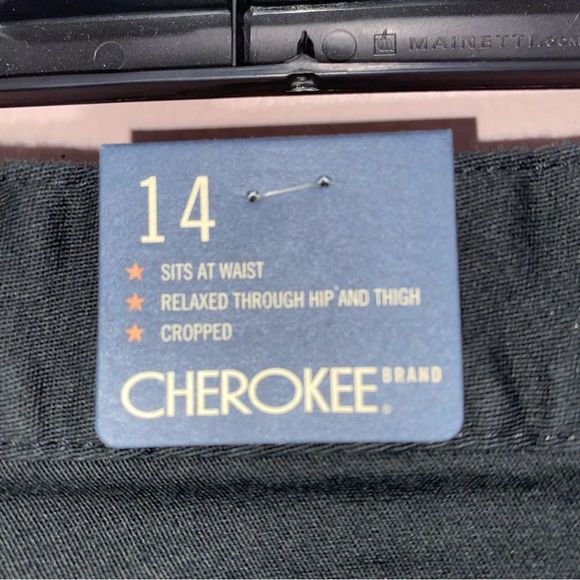 Cherokee NWT black cropped pants size 14 - Picture 5 of 6